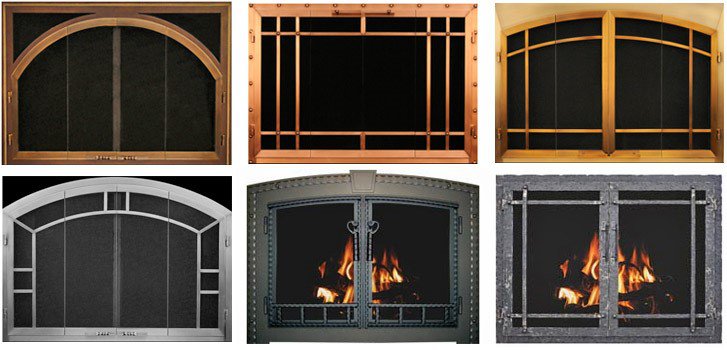 Replacement glass doors for gas fireplace